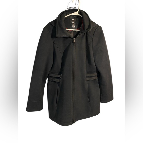 details intl Jackets & Blazers - Black hooded coat